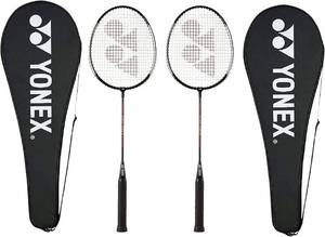 lot 6732 image: Yonex GR 303 Combo Badminton Racquet with Full Cover, Set of 2