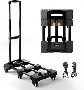lot 6761 image: Voipvvii Folding Hand Truck 500lbs, 6-Wheel Dolly Cart