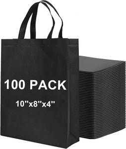 lot 6777 image: 100 Pcs Non Woven Bags Bulk, 10x8x4 Inch Tote Bags with Handles