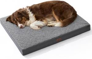 lot 6823 image: Bedsure Dog Bed - Flat Orthopedic Egg-Crate Foam, Removable Cover