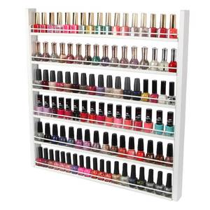 lot 6835 image: $48 J JACKCUBE DESIGN White Wood Nail Polish Organizer 6-Tier