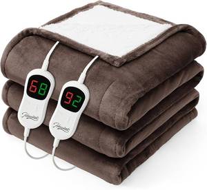 lot 6843 image: $60 Homemate Electric Heated Blanket 84x90, 10 Levels, 8h AutoOff