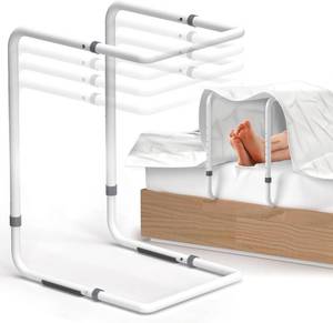 lot 6863 image: JJ CARE Blanket Lifters for Feet, Adjustable 20-28 in, SteelAlum.