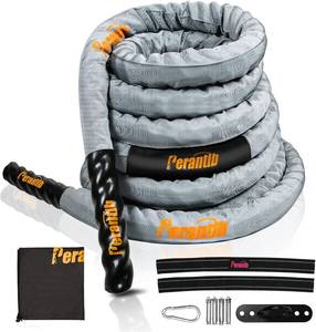 lot 6867 image: $50 Perantlb Poly Battle Rope w Cloth Sleeve -1.5 Dia, 30ft