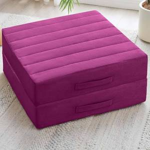 lot 6870 image: $50 JKMAX 2-Pc High Density Foam Floor Pillow 22-in Purple