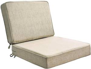 lot 6878 image: $50 JMGBird Chair Cushions, 22x22, Set of 2, Water Resistant