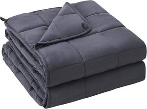 lot 6894 image: Yescool Weighted Blanket 20 lb, 60x80 Queen Grey, Breathable