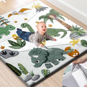 lot 6905 image: TINYHARBO Premium Foam Baby Play Mat 50x50, Removable Cover