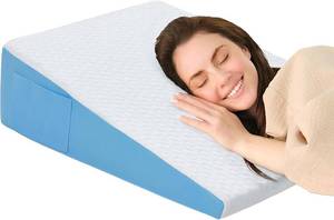 lot 6910 image: Wedge Pillow for Sleeping 7.5 Bed Wedge, Memory Foam Back Support