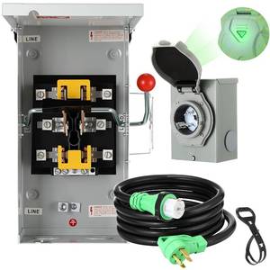 lot 6919 image: $183 Kanayu 50A Generator Transfer Switch Kit with 100A TS, 15 ft