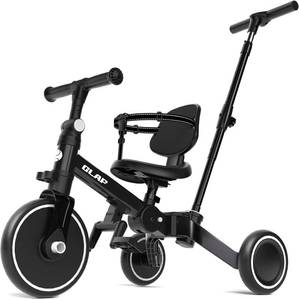 lot 6922 image: $70 Glaf Tricycle for Toddlers 1-3 with Push Handle, Adjustable Seat