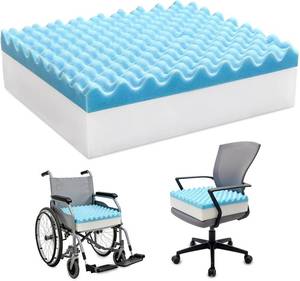 lot 6926 image: Egg Foam Crate Pad, High-Density Base, 18x16x4 Seat Cushion