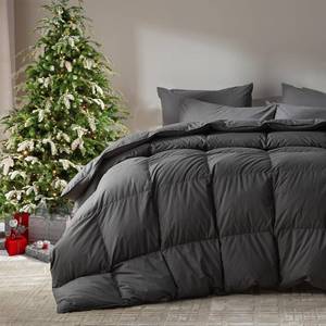 lot 6971 image: $110 Goose Feather Down Comforter Twin, 100% Organic Cotton Duvet