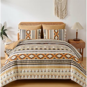 lot 6975 image: Boho King Size Bed in A Bag 7 Pieces