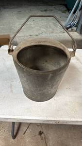 lot 15 image: Cast Iron Bucket with Wire Handle