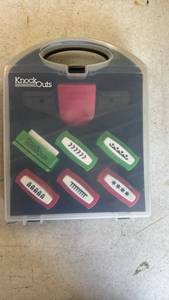 lot 28 image: KnockOuts Paper Border Punch Set with Storage Case