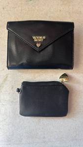 lot 41 image: Victorias Secret Black Wallet and Coin Purse Set