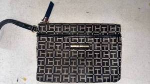 lot 53 image: Tommy Hilfiger Monogram Wristlet Clutch Bag
