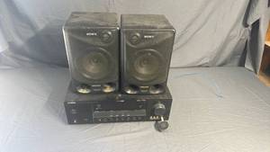 lot 61 image: Yamaha Home Theater Receiver with Sony Speakers System