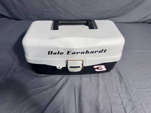 lot 62 image: Dale Earnhardt #3 Fishing Tackle Box with Lures and Accessories