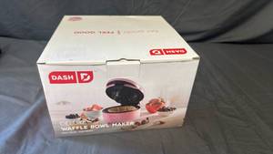 lot 73 image: DASH Deluxe Waffle Bowl Maker Non-Stick 750 Watts