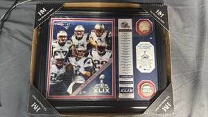lot 94 image: New England Patriots Super Bowl XLIX Champions Framed Commemorative Plaque