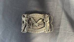 lot 97 image: Military Eagle Belt Buckle with October 2nd Date Inscription