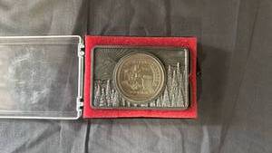 lot 99 image: 1981 National Scout Jamboree belt buckle