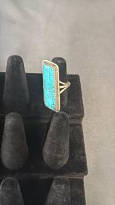 lot 112 image: Sterling Silver Turquoise Statement Ring