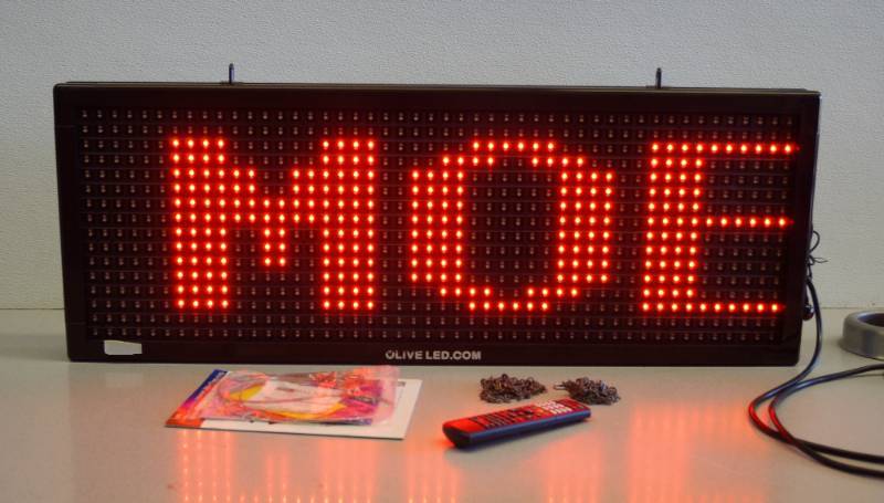 lot 1013 image: Programmable LED Sign - works - see pics