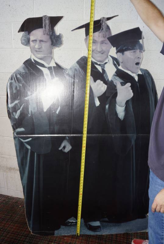 lot 1039 image: Three Stooges Life Size Cardboard Display - Collectors Item