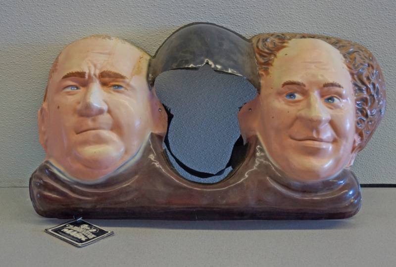 lot 1042 image: The Three Stooges Larry, Moe, & Curly Mask - Adult Size - Your Face is Moe