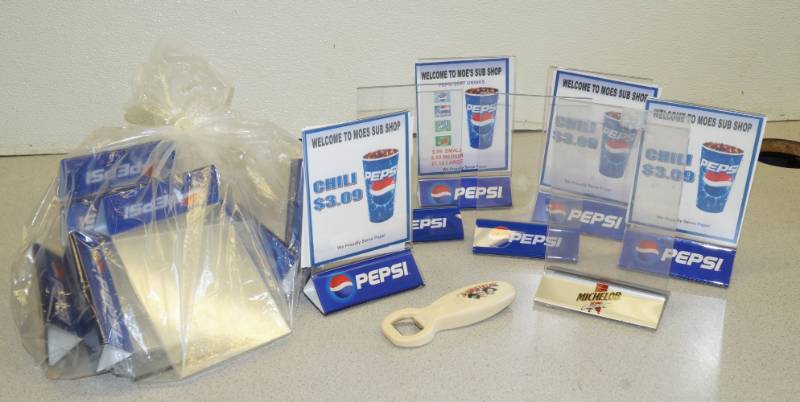 lot 1087 image: Big Lot of PEPSI Table Advertisers