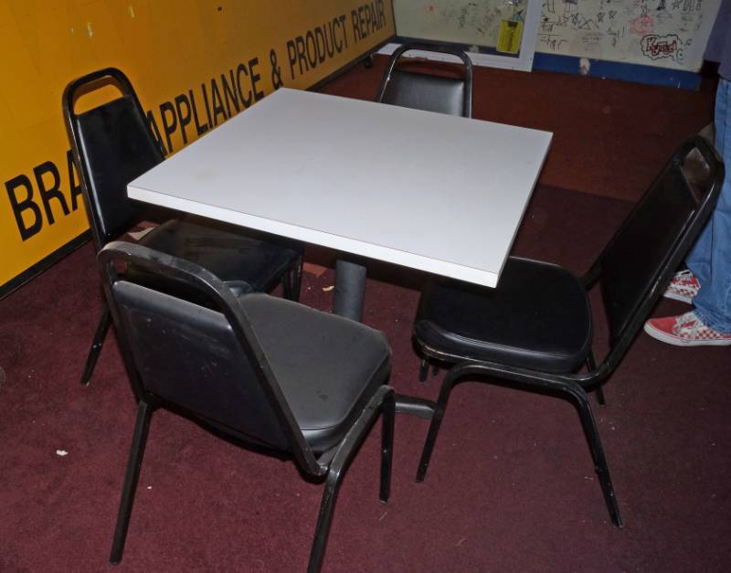 lot 1097 image: Restaurant Table and 4 Chairs