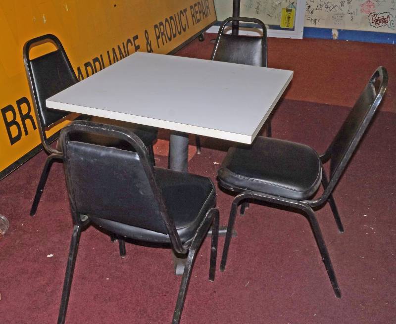 lot 1104 image: Restaurant Table and 4 Chairs