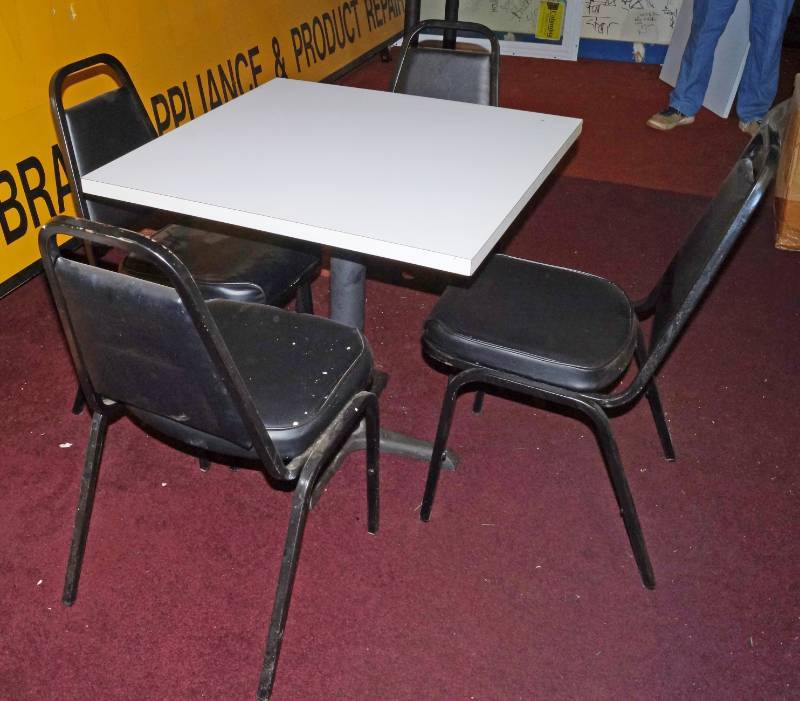 lot 1106 image: Restaurant Table and 4 Chairs