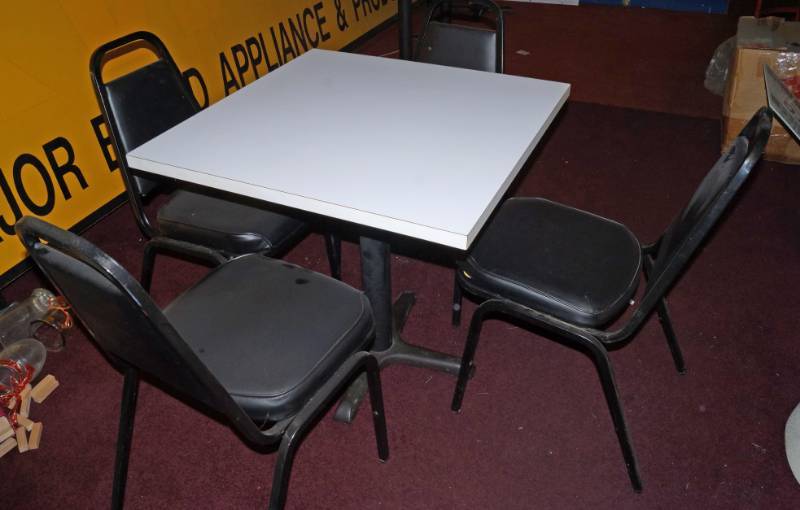 lot 1107 image: Restaurant Table and 4 Chairs