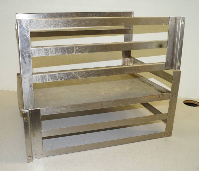 lot 1160 image: A Couple of Stainless Shelves  Racks