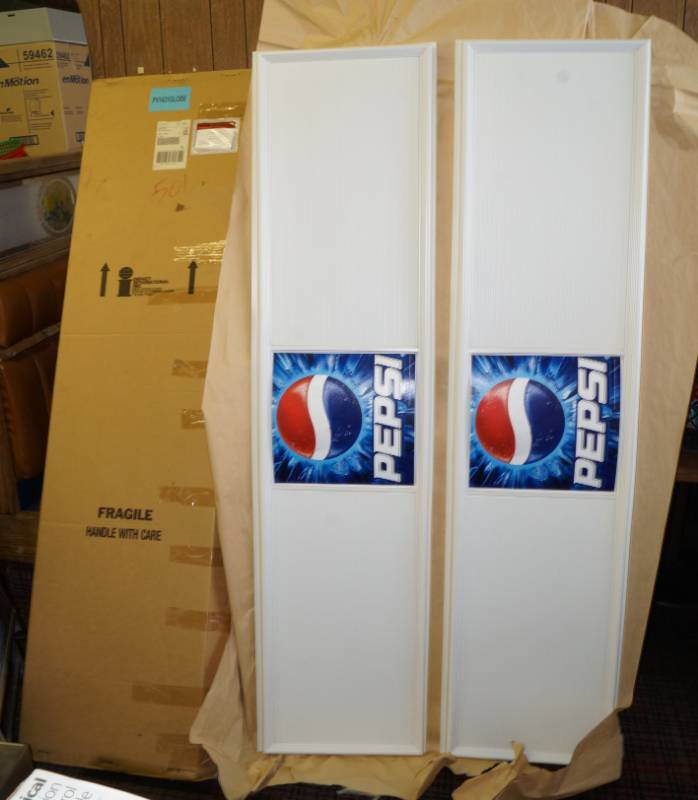 lot 1169 image: 2 Brand New PEPSI Display Signs (changeable letter panels)