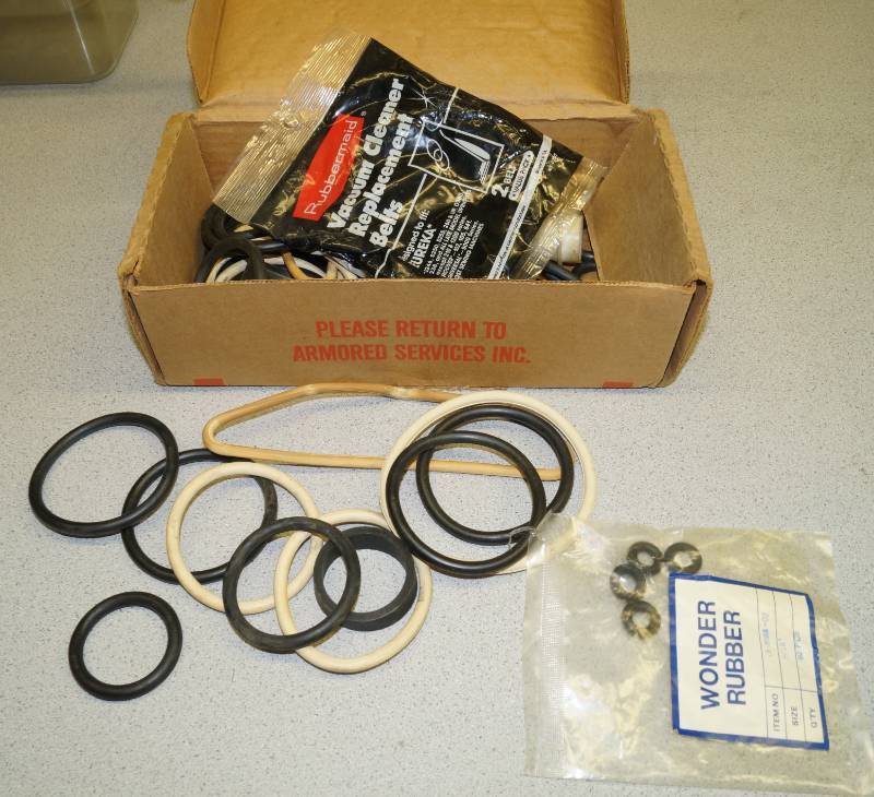 lot 1183 image: Misc Big Box of Vacuum Cleaner Belts