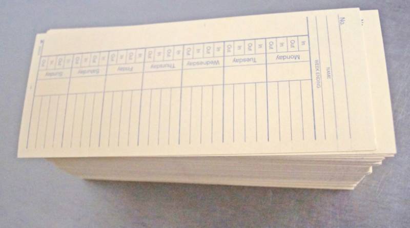 lot 1196 image: Big Stack of Time Cards