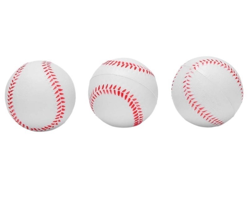 lot 5111090 image: 12 pcs Mini Foam Sports Baseball for Kids Adults Mini Baseball Stress Bulk Toy Game Party for Stress Relief, Relaxable Realistic Baseball Sport Balls(2.5inch) - Retail $14