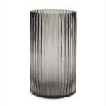 Mercana Dawn Tall Smokey Black Glass Vase 70361 - Retail: $153