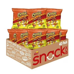 Cheetos Crunchy Flamin' Hot Cheese Flavored Snacks, 1 oz, 40 Count BB AUG 2025