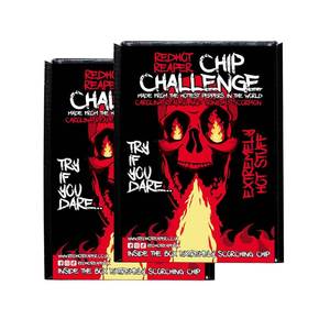 lot 3514 image: Red Hot Reaper   (1 pack) Chip Challenge Hottest Snack   Carolina Reaper Spicy Challenge - Super Spicy Hot Chip BB NOV 2026
