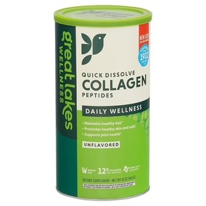 lot 3518 image: Great Lakes Quick Dissolve Collagen Peptides Daily Wellness Powder, Unflavored (16 oz) JUNE 2028