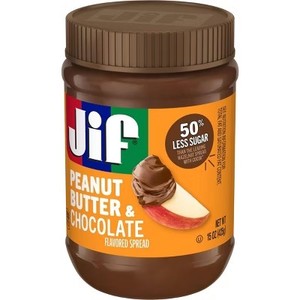 lot 3554 image: Lot of 2, Jif Peanut Butter & Chocolate Flavored Spread - 15oz BB JAN 2026