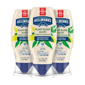 lot 3561 image: Hellmanns Vegan Dressing and Spread Vegan 3 Ct for a Rich, Creamy Plant-Based Alternative to Mayo Same Great Taste, Plant Based, Free From Eggs 11.5 oz BB JAN 2026