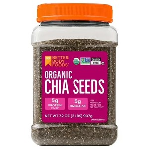lot 3583 image: BetterBody Foods Organic Chia Seeds, 2.0 lb, 30 Servings. BB APRIL 2027