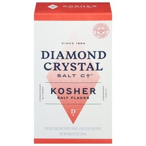 lot 3616 image: Diamond Crystal Kosher Salt Flakes 3 lb. - BEST ENJOYED WITHIN 3 YEARS OF OPENING